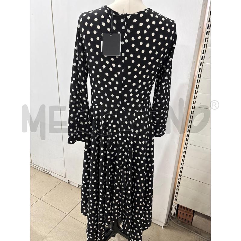 VESTITO DONNA NERO POIS BIANCHI IRONICA BALZE ASIMMETRICHE | Mercatino dell'Usato Benevento 3