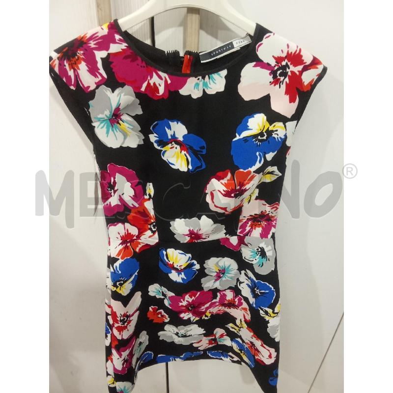 VESTITO DONNA NERO SPORTMAX FIORI | Mercatino dell'Usato Benevento 1