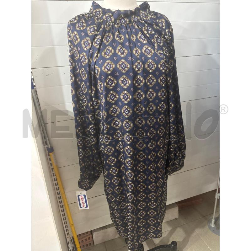 VESTITO DONNA OLTRE BLU CON FANTASIA ALLACCIATURE DIETRO AL COLLO | Mercatino dell'Usato Benevento 1