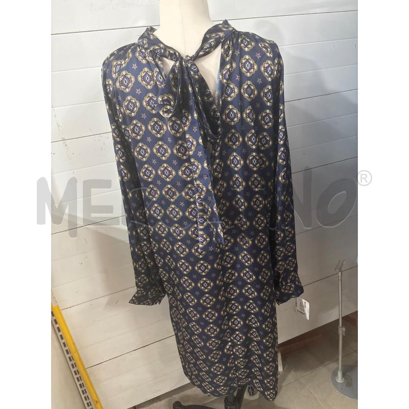 VESTITO DONNA OLTRE BLU CON FANTASIA ALLACCIATURE DIETRO AL COLLO | Mercatino dell'Usato Benevento 2