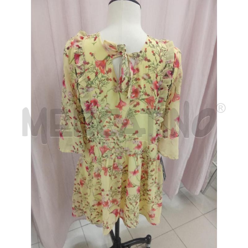 VESTITO DONNA PATRIZIA PEPE GIALLO CON FIORI ROSA  | Mercatino dell'Usato Benevento 2