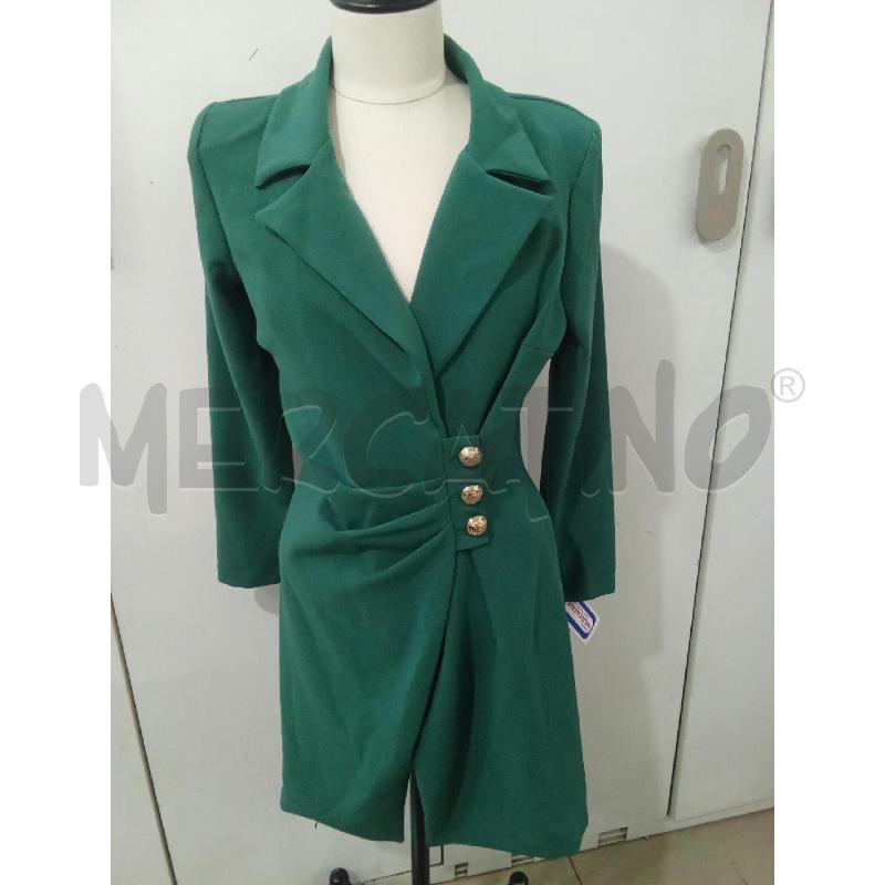 VESTITO DONNA PDK PORTAFOGLIO VERDE CON BOTTONCINI DORATI | Mercatino dell'Usato Benevento 1