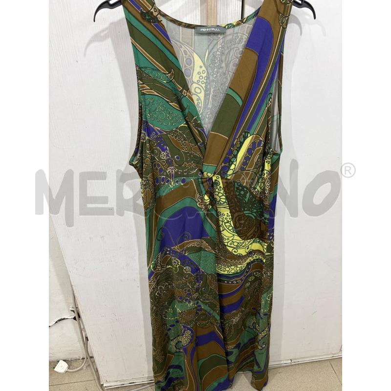 VESTITO DONNA PENNYPULL FANTASIA VERDE MARRONE GIROMANICA | Mercatino dell'Usato Benevento 1