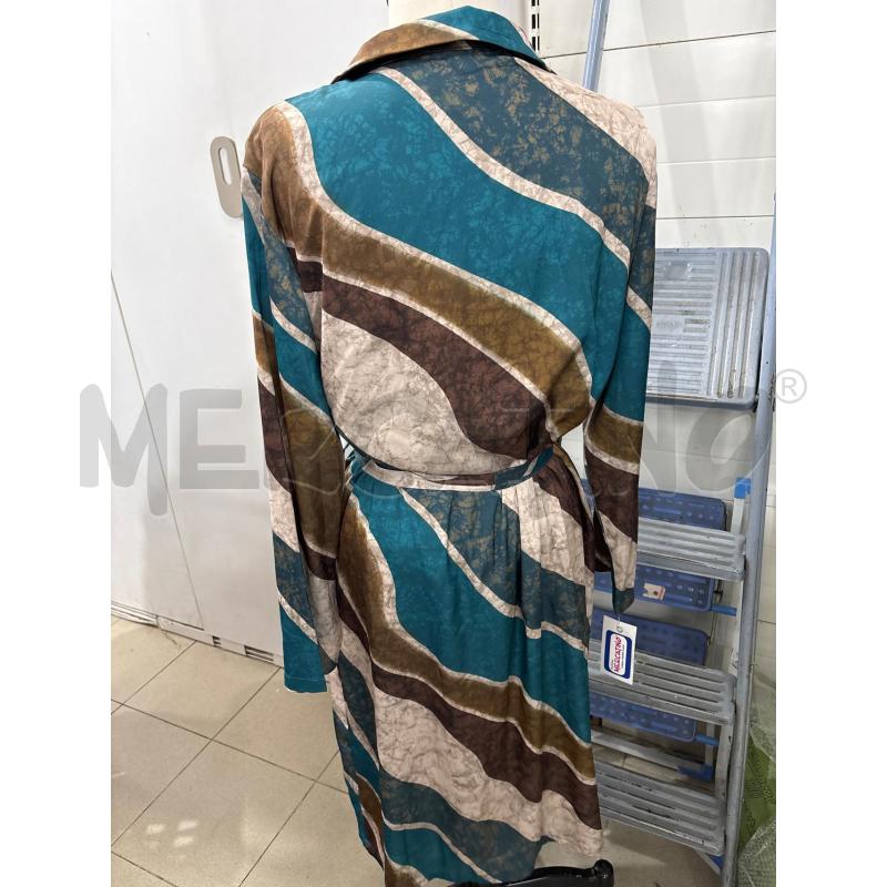 VESTITO DONNA PETROLIO E MARRONE FANTASIA MAQUEDA | Mercatino dell'Usato Benevento 3