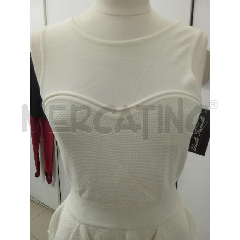 VESTITO DONNA PINKO BIANCO GIROMANICA  | Mercatino dell'Usato Benevento 4
