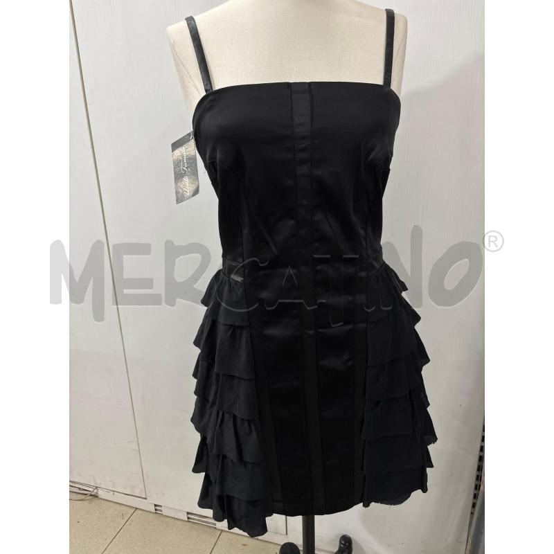 VESTITO DONNA PINKO NERO CON BALZE LATERALI SPALLINE | Mercatino dell'Usato Benevento 1