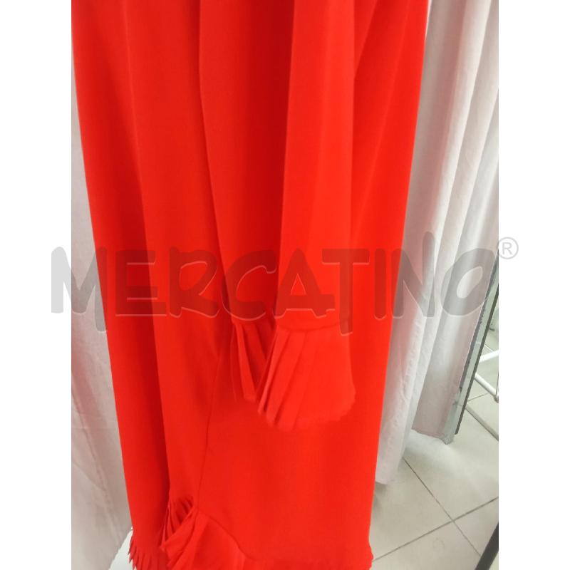 VESTITO DONNA ROSSO AMPIO PLISSE ORLO HUOZEE | Mercatino dell'Usato Benevento 3