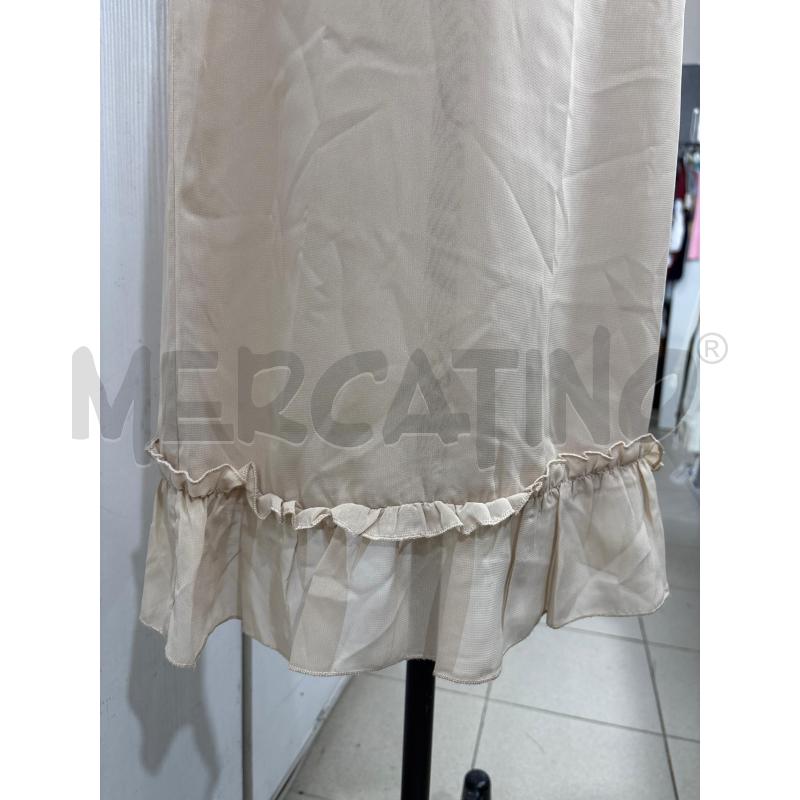 VESTITO DONNA TWINSET BEIGE GIROMANICA CON VOLANT SUL FONDO | Mercatino dell'Usato Benevento 2