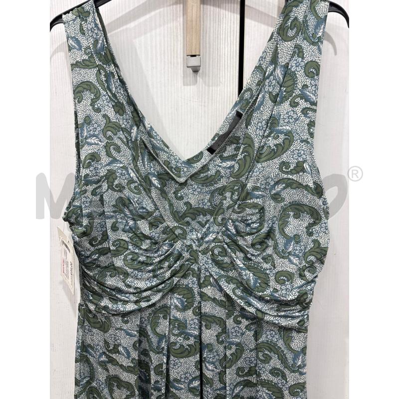 VESTITO DONNA TWINSET FANTASIA VERDE GIROMANICA SCOLLO V  | Mercatino dell'Usato Benevento 2