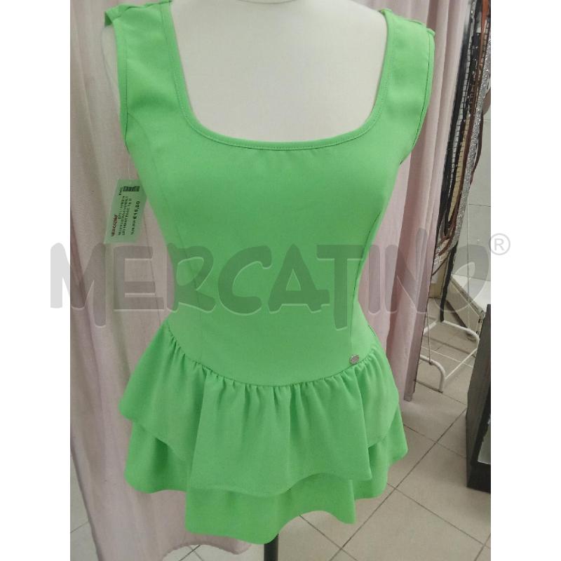 VESTITO DONNA VERDE FLUO DENNY ROSE | Mercatino dell'Usato Benevento 1