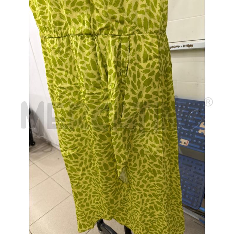 VESTITO DONNA VERDE LA FEMME SCOLLO V CON BOTTONE  | Mercatino dell'Usato Benevento 3