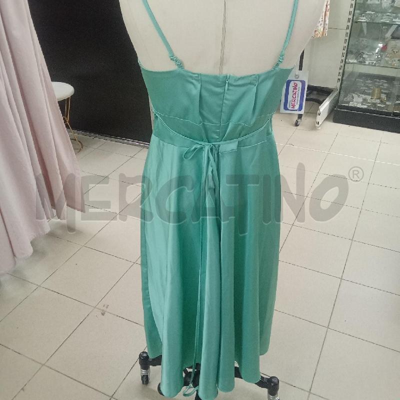VESTITO DONNA VERDE TIFFANY BRETELLINE RINASCIMENTO | Mercatino dell'Usato Benevento 3