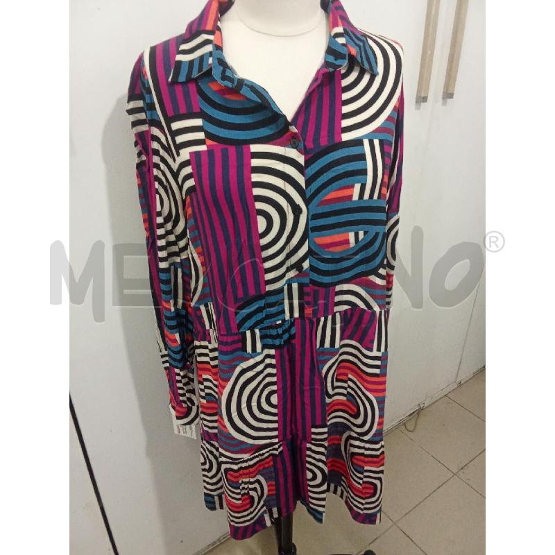 VESTITO DONNA VIOLA BIANCO NERO GHIRIGORI DESIGUAL | Mercatino dell'Usato Benevento 1