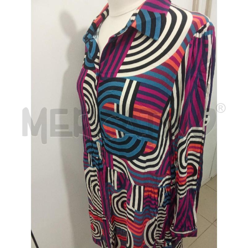 VESTITO DONNA VIOLA BIANCO NERO GHIRIGORI DESIGUAL | Mercatino dell'Usato Benevento 2