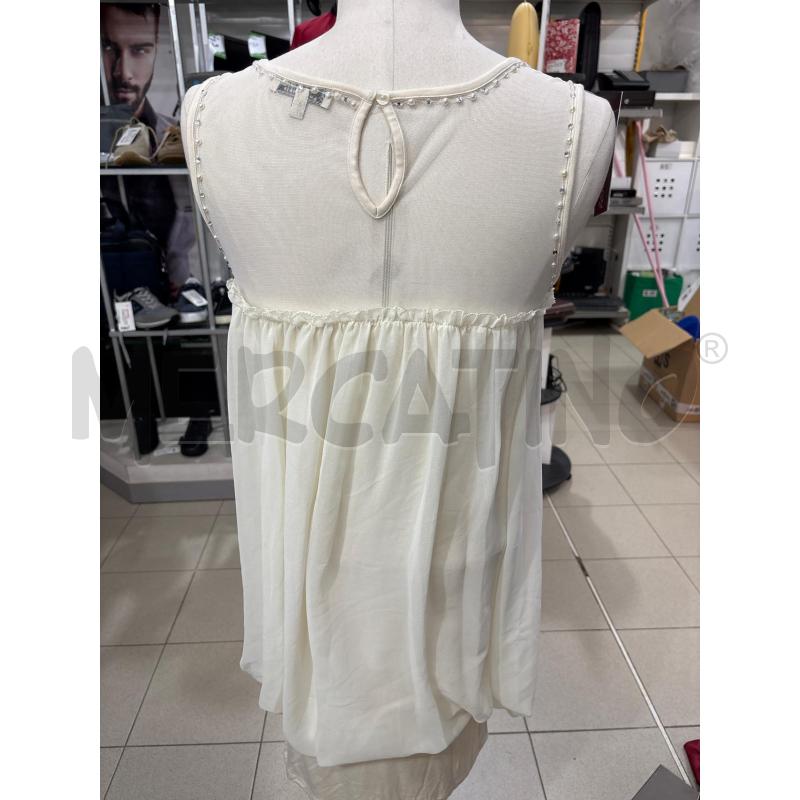 VESTITO RAGAZZA TWINSET PANNA GIROMANICA CON TRASPARENZA INS PERLINE | Mercatino dell'Usato Benevento 3