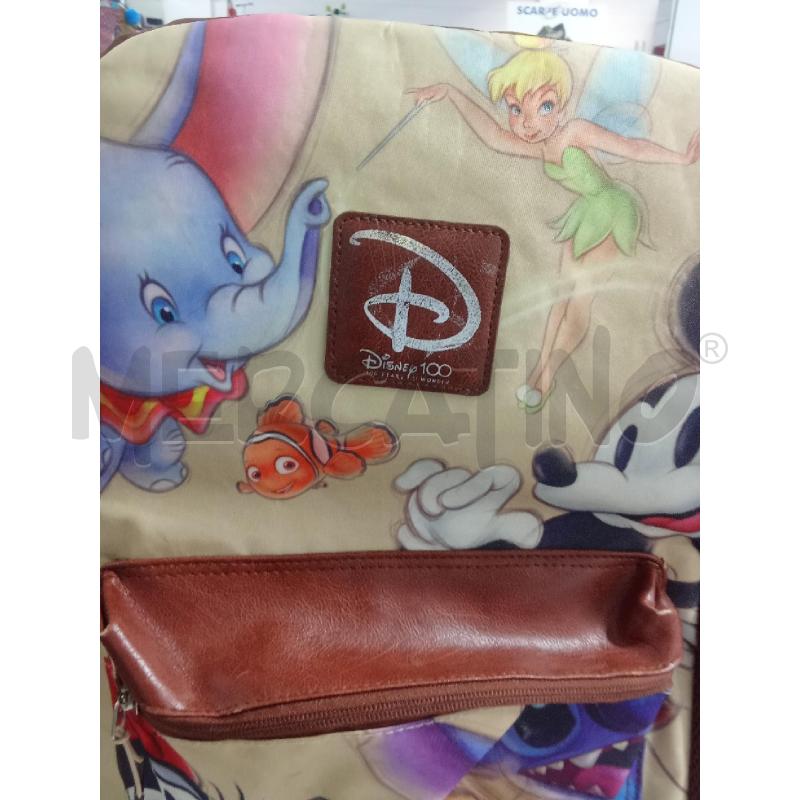 ZAINETTO DONNA MARRONE BEIGE PERSONAGGI DISNEY 100 | Mercatino dell'Usato Benevento 3