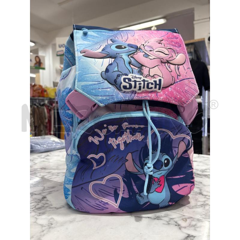 ZAINO SCUOLA DISNEY STITCH BLU ROSA | Mercatino dell'Usato Benevento 1