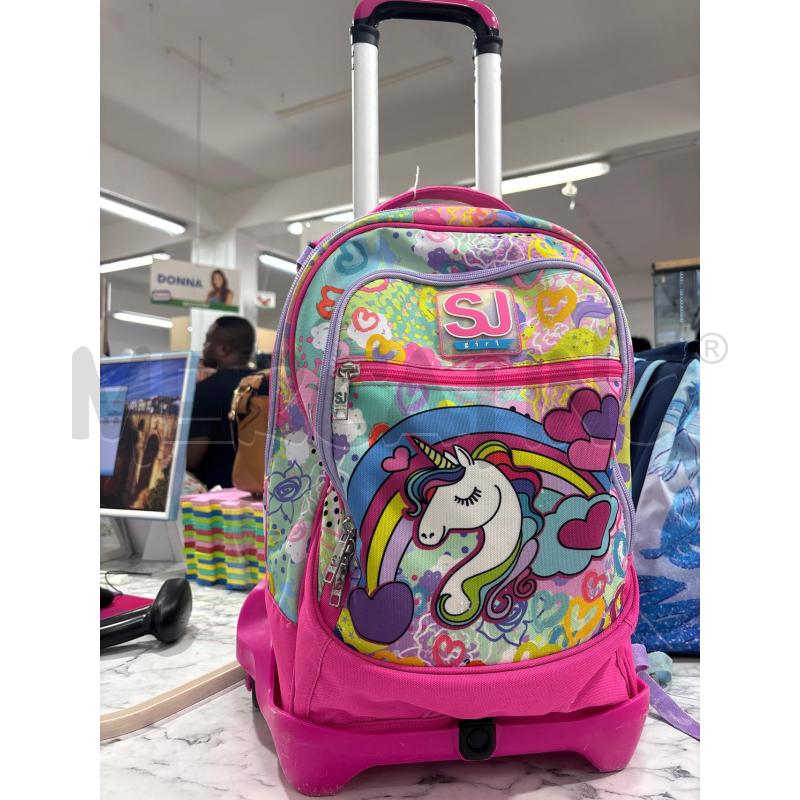 ZAINO SCUOLA ROSA SJ UNICORNI TROLLEY | Mercatino dell'Usato Benevento 1