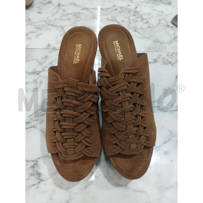 ZOCCOLI DONNA MARRONI INTRECCIATI MICHAEL KORS | Mercatino dell'Usato Benevento 1