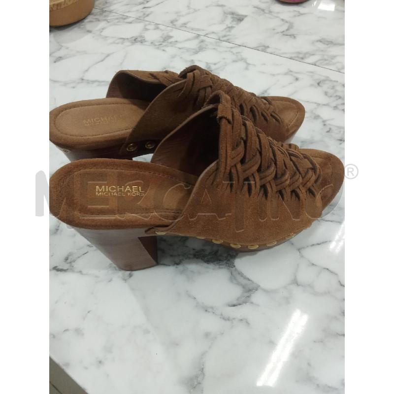 ZOCCOLI DONNA MARRONI INTRECCIATI MICHAEL KORS | Mercatino dell'Usato Benevento 4