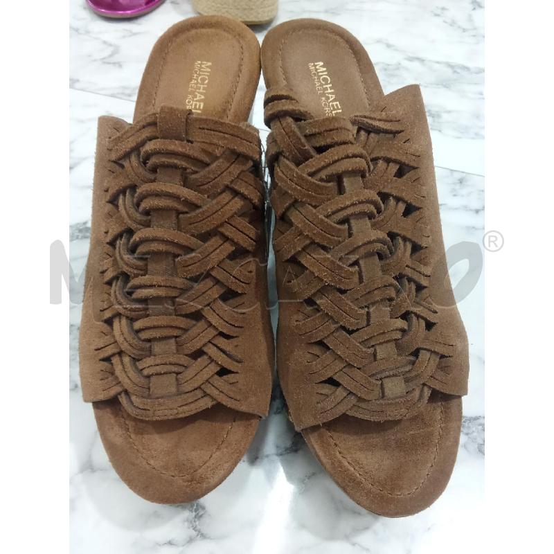 ZOCCOLI DONNA MARRONI INTRECCIATI MICHAEL KORS | Mercatino dell'Usato Benevento 5