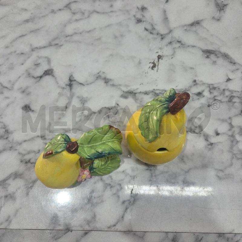 ZUCCHERIERA CER+PORTA TOVAGLIOLI GIALLA FORMA PERA VILLEROU BOCH | Mercatino dell'Usato Benevento 2