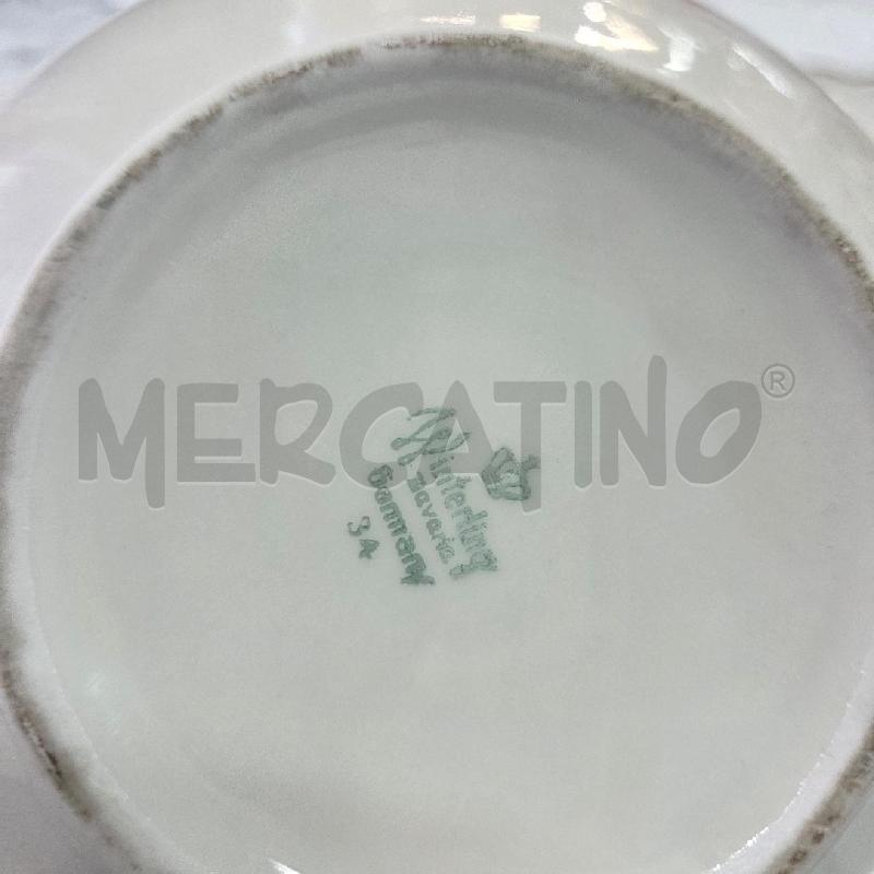 ZUPPIERA CER+PIATTO PORTATA CER BIANCA BLU FIORI | Mercatino dell'Usato Benevento 4