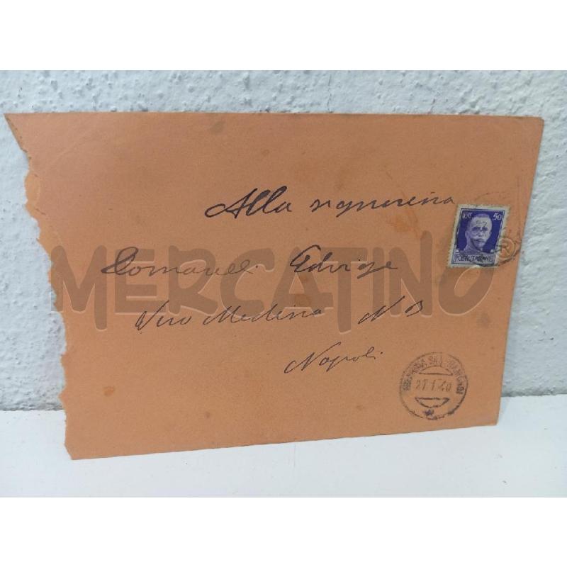 FRANCOBOLLO VITTORIO EMANUELE SU BUSTA | Mercatino dell'Usato San salvatore telesino 1
