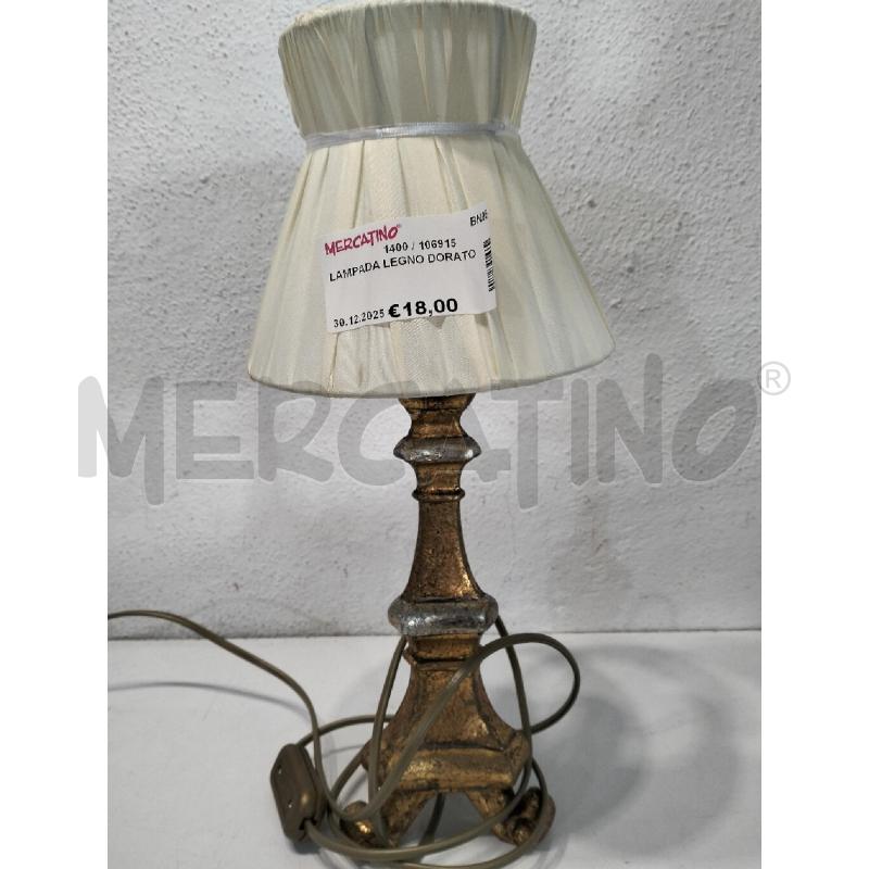 LAMPADA LEGNO DORATO  | Mercatino dell'Usato San salvatore telesino 1