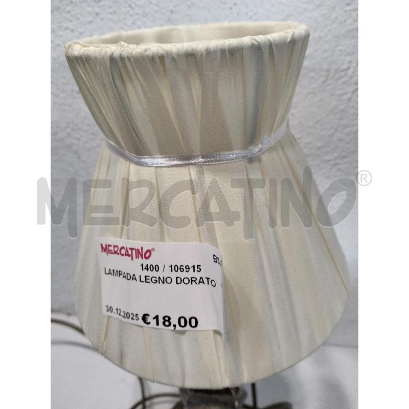 LAMPADA LEGNO DORATO  | Mercatino dell'Usato San salvatore telesino 3
