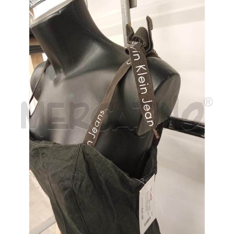 ABITO DONNA LUNGO GRIGIO SCURO BRETELLE LOGO CK  | Mercatino dell'Usato San giorgio del sannio 4