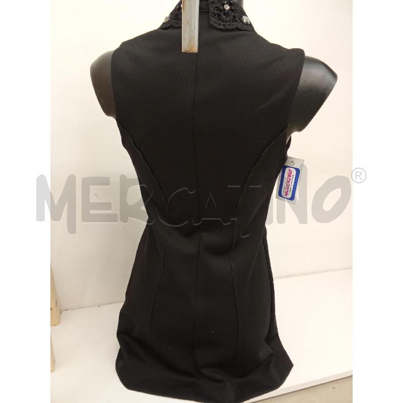 ABITO DONNA NERO TUBINO COLLETTO IMPREZIOSITO GIOIELLO RINASCIMENTO  | Mercatino dell'Usato San giorgio del sannio 3