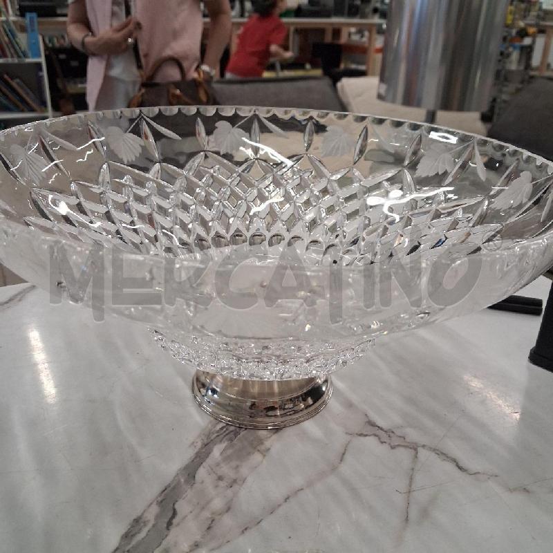 ALZATA CRISTALLO PIEDE ARGENTATO  | Mercatino dell'Usato San giorgio del sannio 1