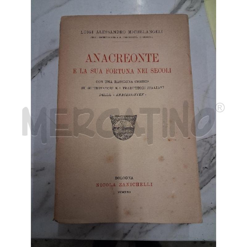 ANACREONTE E LA SUA FORTUNA NEI SECOLI  | Mercatino dell'Usato San giorgio del sannio 1