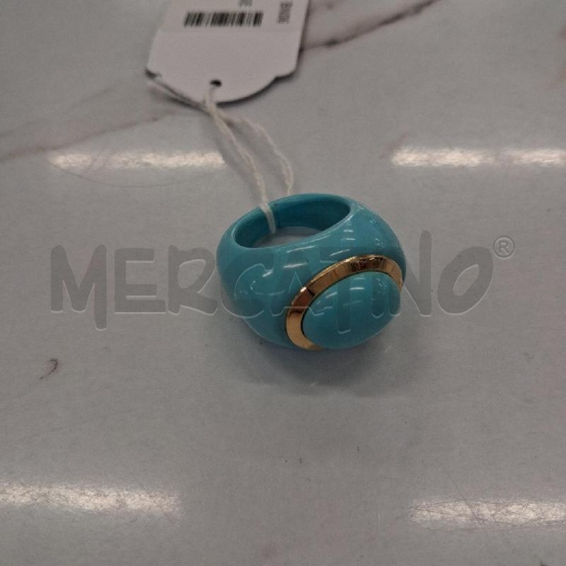ANELLO DONNA TURCHESE CERCHIO DORATO  | Mercatino dell'Usato San giorgio del sannio 1