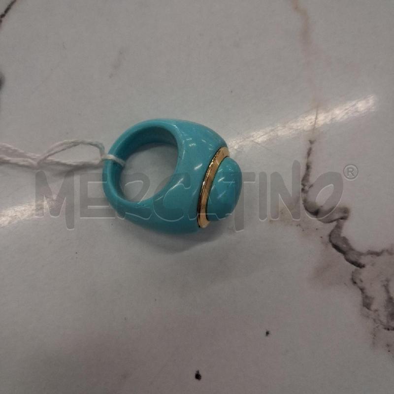 ANELLO DONNA TURCHESE CERCHIO DORATO  | Mercatino dell'Usato San giorgio del sannio 2