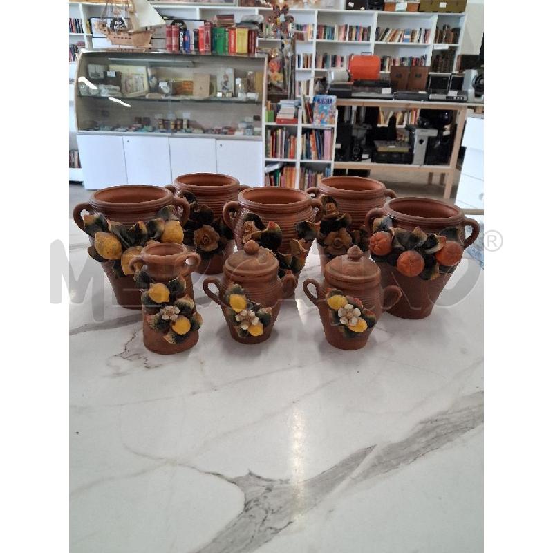 ANFORETTE VASETTI TERRACOTTA GRUPPO RILIEVO FRUTTA  | Mercatino dell'Usato San giorgio del sannio 1