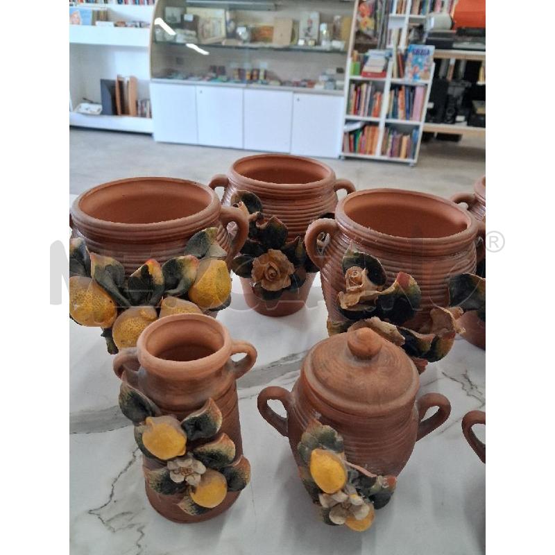 ANFORETTE VASETTI TERRACOTTA GRUPPO RILIEVO FRUTTA  | Mercatino dell'Usato San giorgio del sannio 2