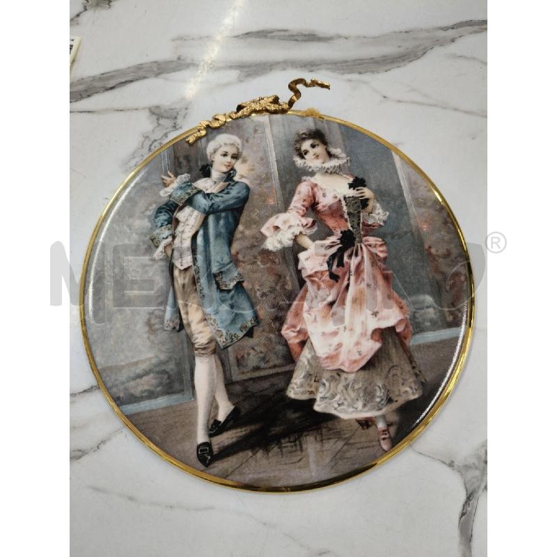 APPENDINO PORCELLANALIMOGES DAMA CAVALIERE BORDINO ORO 22K | Mercatino dell'Usato San giorgio del sannio 1