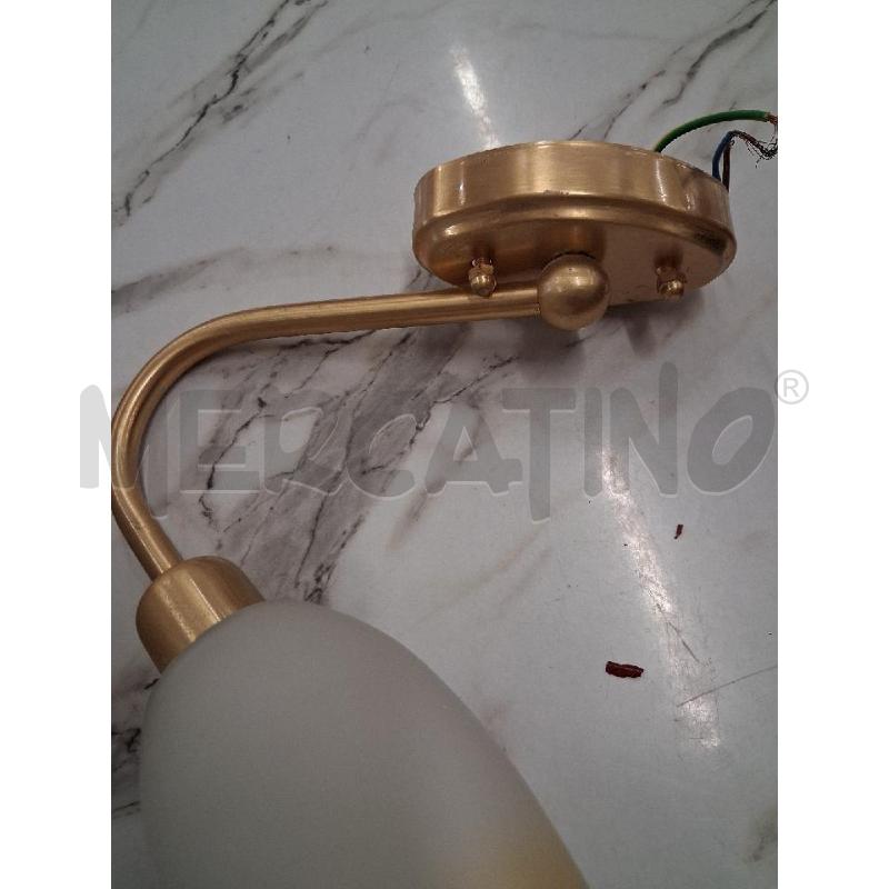 APPLIQUE COPPIA DORATE COPPA VETRO BAINCA ARANCIO  | Mercatino dell'Usato San giorgio del sannio 3