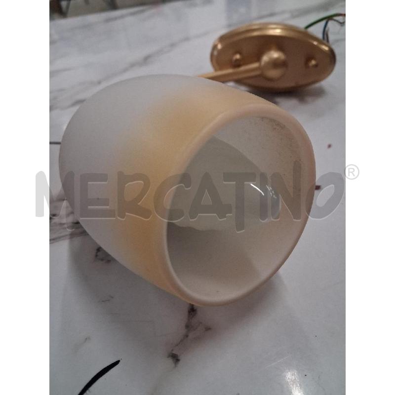 APPLIQUE COPPIA DORATE COPPA VETRO BAINCA ARANCIO  | Mercatino dell'Usato San giorgio del sannio 4