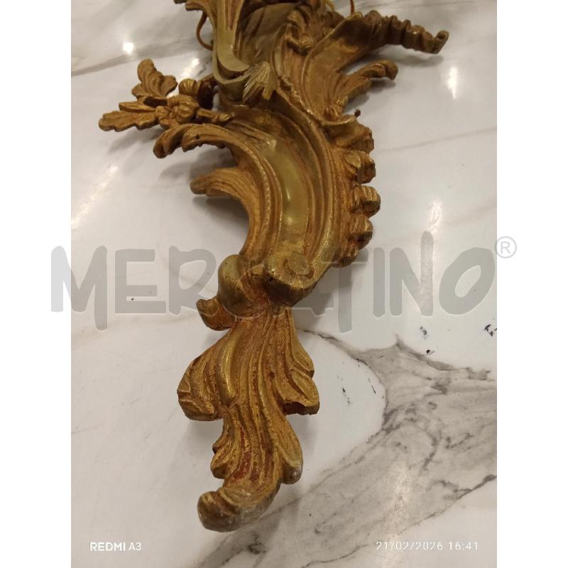 APPLIQUE LAVORATE OTTONE 3 LUCI  | Mercatino dell'Usato San giorgio del sannio 5