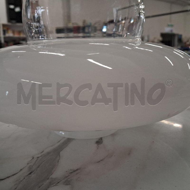 APPLIQUE METALLO VETRO BIANCO NAVICELLA  | Mercatino dell'Usato San giorgio del sannio 3