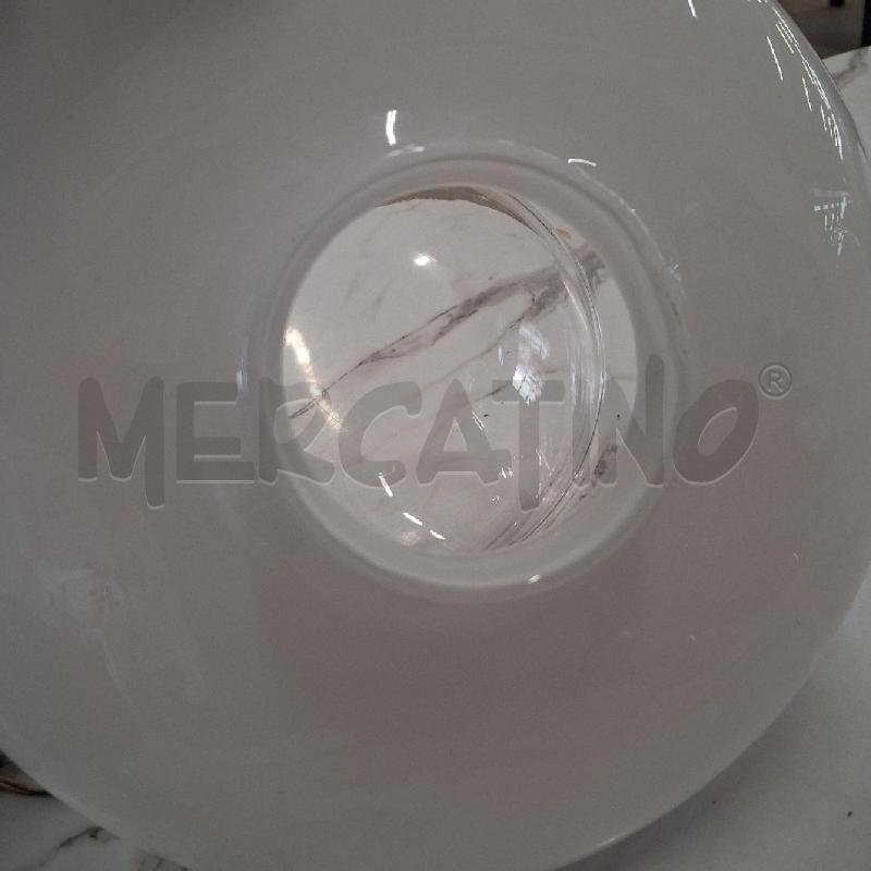 APPLIQUE METALLO VETRO BIANCO NAVICELLA  | Mercatino dell'Usato San giorgio del sannio 4