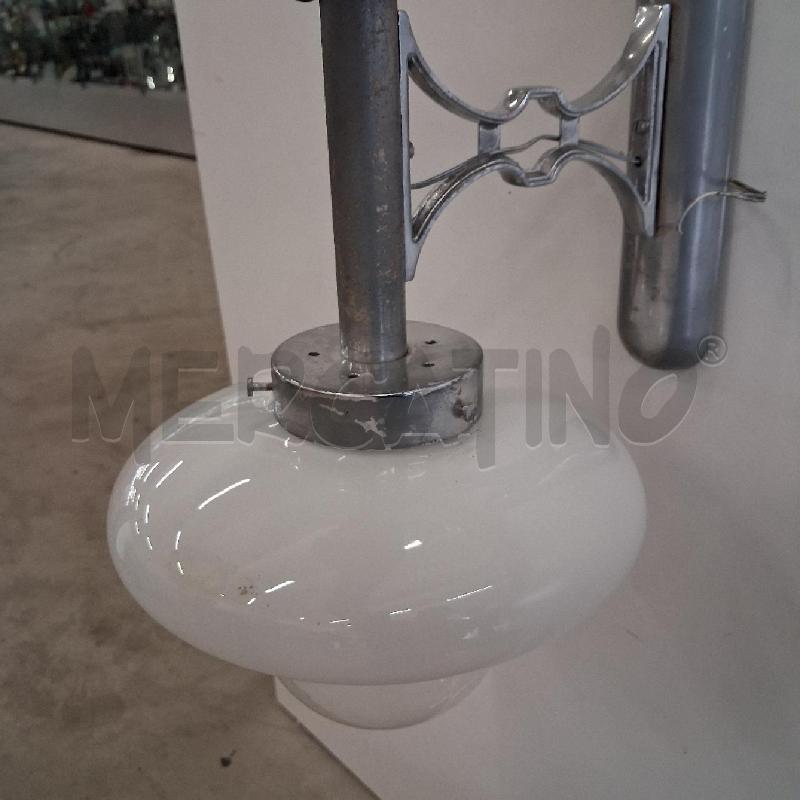 APPLIQUE METALLO VETRO BIANCO TRASPARENTE  | Mercatino dell'Usato San giorgio del sannio 3