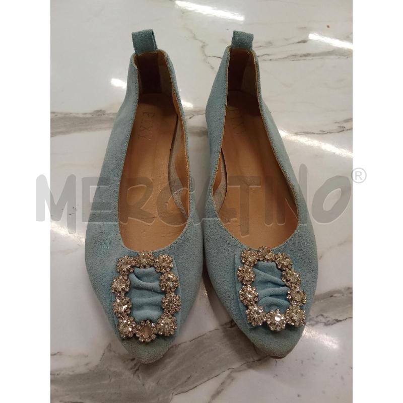 BALLERINA AZZURRA VELLUTATO STRASS ARGENTATI PIXY  | Mercatino dell'Usato San giorgio del sannio 1