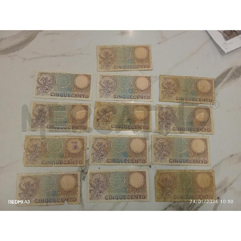 BANCONOTE VECCHIE LIRE 500 GRUPPO | Mercatino dell'Usato San giorgio del sannio 2