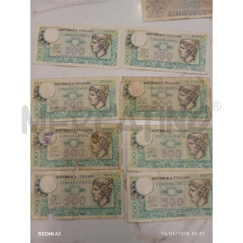 BANCONOTE VECCHIE LIRE 500 GRUPPO | Mercatino dell'Usato San giorgio del sannio 4