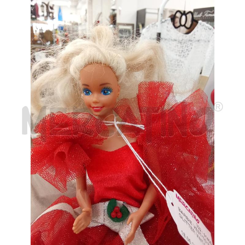 BARBIE VESTITO ROSSO GLITTER VINTAGE CAPELLI BIONDI | Mercatino dell'Usato San giorgio del sannio 2