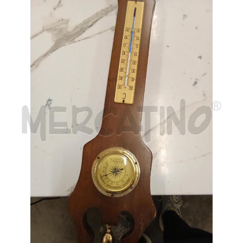BAROMETRO IGROMETRO TERMOMETRO LEGNO  | Mercatino dell'Usato San giorgio del sannio 4